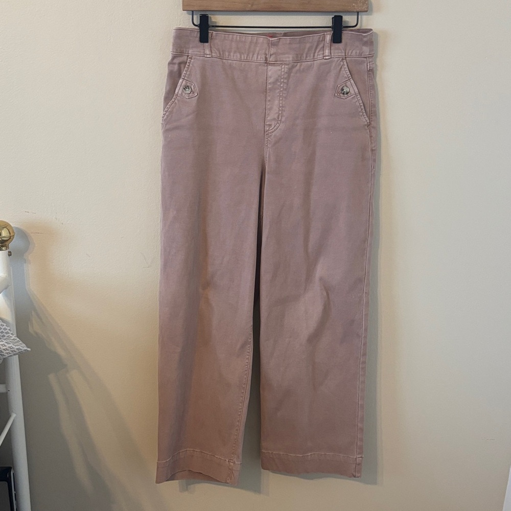 Spanx Twill Wide Leg Pull On Pants
